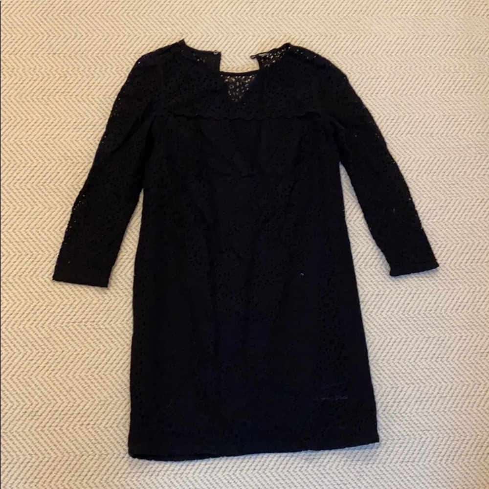 Black long sleeve lace dress